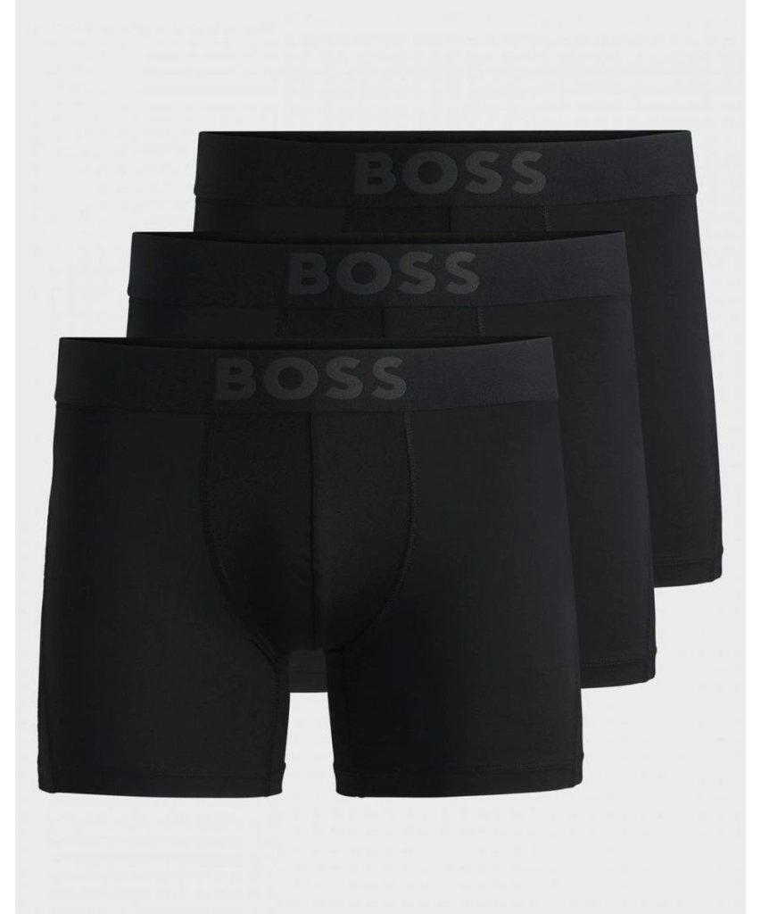 Hugo Mens 3 Pack Active Boxer Briefs - Black - Size X-Large